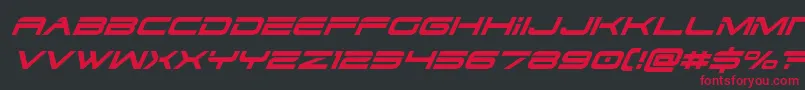 dodger3 1superital Font – Red Fonts on Black Background