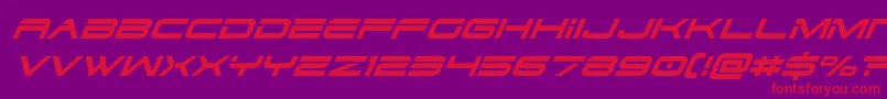 dodger3 1superital Font – Red Fonts on Purple Background