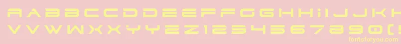 dodger3 1title Font – Yellow Fonts on Pink Background