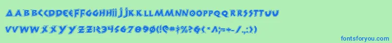 300trojansg Font – Blue Fonts on Green Background