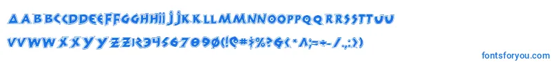 300trojansg Font – Blue Fonts on White Background