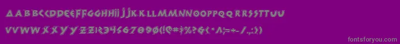 300trojansg-Schriftart – Graue Schriften auf violettem Hintergrund
