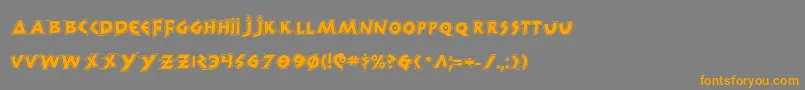 300trojansg Font – Orange Fonts on Gray Background