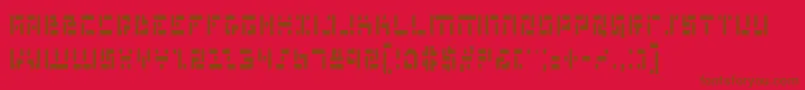 フォントMmanc – 赤い背景に茶色の文字