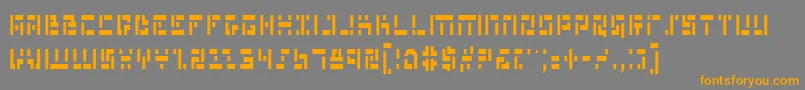 Mmanc Font – Orange Fonts on Gray Background