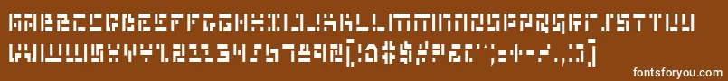 フォントMmanc – 茶色の背景に白い文字