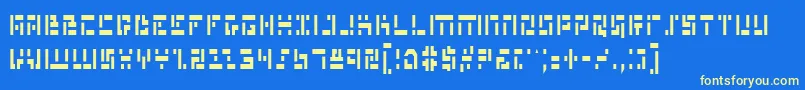 Шрифт Mmanc – жёлтые шрифты на синем фоне