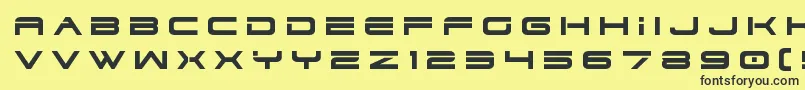dodger3 1title Font – Black Fonts on Yellow Background