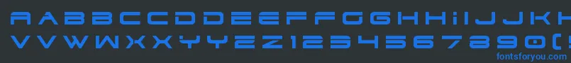 dodger3 1title Font – Blue Fonts on Black Background