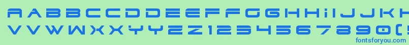 dodger3 1title Font – Blue Fonts on Green Background
