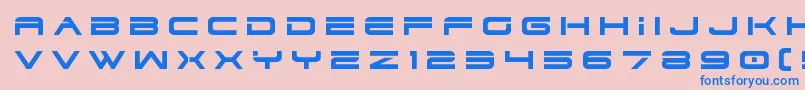 dodger3 1title Font – Blue Fonts on Pink Background