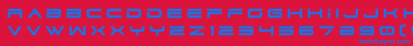 dodger3 1title Font – Blue Fonts on Red Background