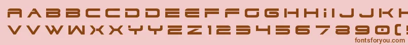 dodger3 1title Font – Brown Fonts on Pink Background