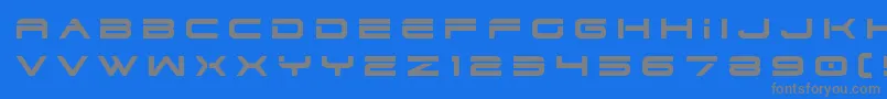 dodger3 1title Font – Gray Fonts on Blue Background