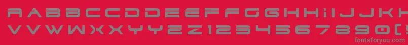 dodger3 1title Font – Gray Fonts on Red Background