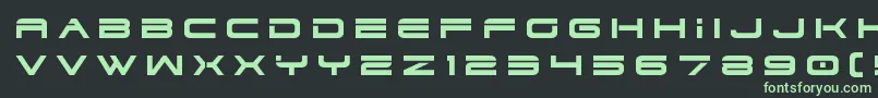 dodger3 1title Font – Green Fonts on Black Background