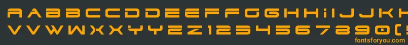 dodger3 1title Font – Orange Fonts on Black Background