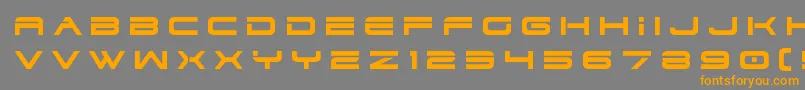 dodger3 1title Font – Orange Fonts on Gray Background