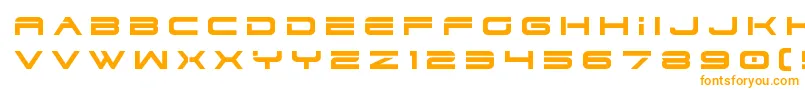 dodger3 1title Font – Orange Fonts on White Background