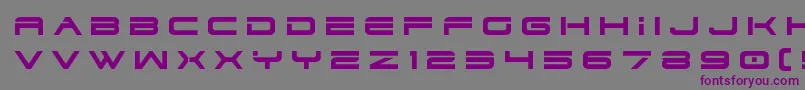 dodger3 1title Font – Purple Fonts on Gray Background