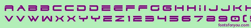 dodger3 1title Font – Purple Fonts on Green Background