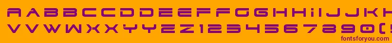 dodger3 1title Font – Purple Fonts on Orange Background