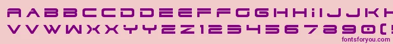 dodger3 1title Font – Purple Fonts on Pink Background