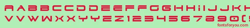 dodger3 1title Font – Red Fonts on Green Background