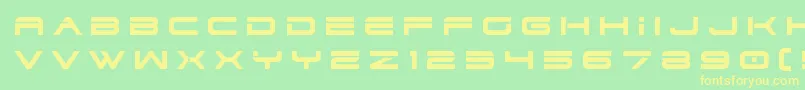 Fonte dodger3 1title – fontes amarelas em um fundo verde