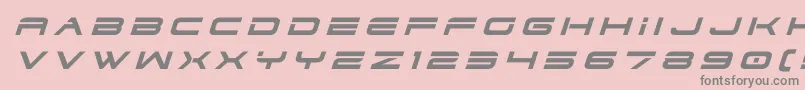 フォントdodger3 1titleital – ピンクの背景に灰色の文字
