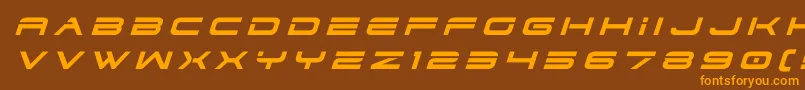 Шрифт dodger3 1titleital – оранжевые шрифты на коричневом фоне