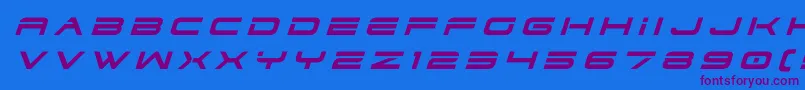 Шрифт dodger3 1titleital – фиолетовые шрифты на синем фоне