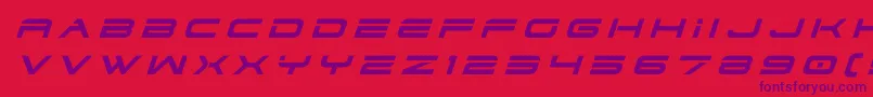 フォントdodger3 1titleital – 赤い背景に紫のフォント