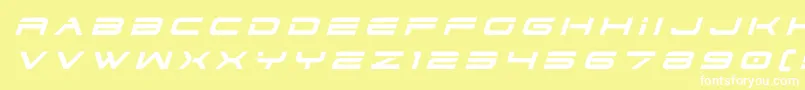Шрифт dodger3 1titleital – белые шрифты на жёлтом фоне