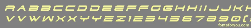 Шрифт dodger3 1titleital – жёлтые шрифты на сером фоне