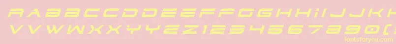 dodger3 1titleital-Schriftart – Gelbe Schriften auf rosa Hintergrund