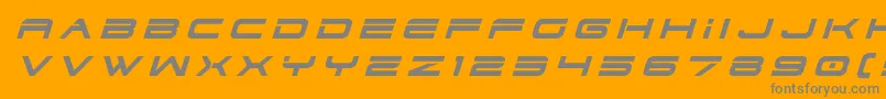 dodger3 1titleital Font – Gray Fonts on Orange Background
