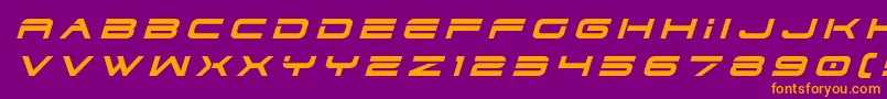 Шрифт dodger3 1titleital – оранжевые шрифты на фиолетовом фоне