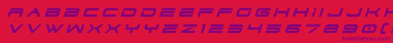 dodger3 1titleital Font – Purple Fonts on Red Background