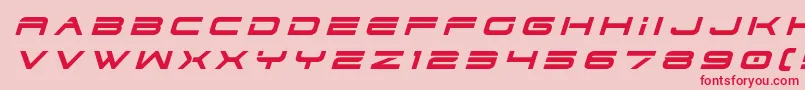 フォントdodger3 1titleital – ピンクの背景に赤い文字