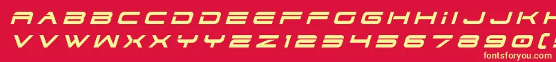 dodger3 1titleital Font – Yellow Fonts on Red Background