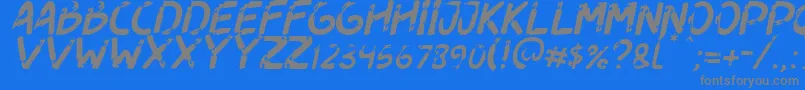 Dogfight Italic-Schriftart – Graue Schriften auf blauem Hintergrund