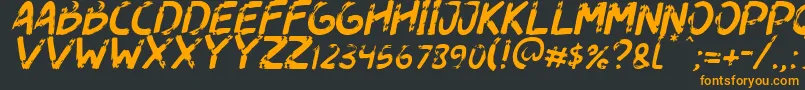 Dogfight Italic Font – Orange Fonts on Black Background