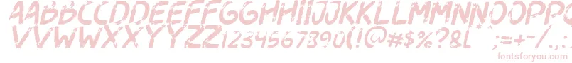 Dogfight Italic-Schriftart – Rosa Schriften auf weißem Hintergrund