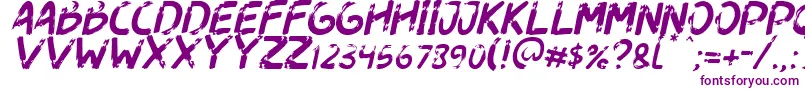 Dogfight Italic Font – Purple Fonts on White Background