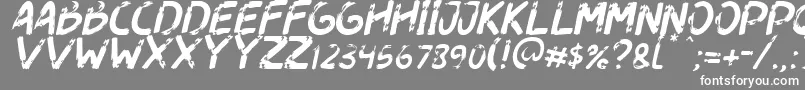 フォントDogfight Italic – 灰色の背景に白い文字