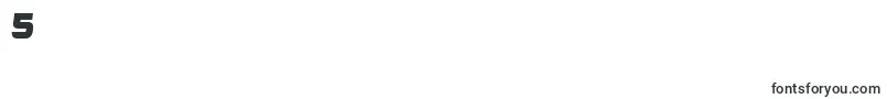 フォントDogfish Oblique – フォント数字5