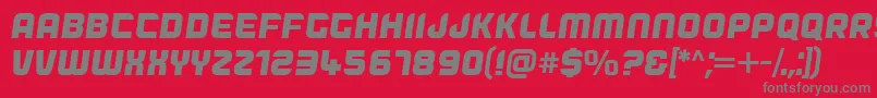 Шрифт Dogfish Oblique – серые шрифты на красном фоне