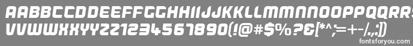 フォントDogfish Oblique – 灰色の背景に白い文字