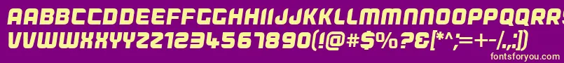 Dogfish Oblique Font – Yellow Fonts on Purple Background